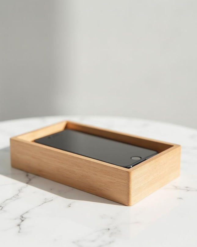 Stilte Box - houten telefoon opbergdoos voor digital detox