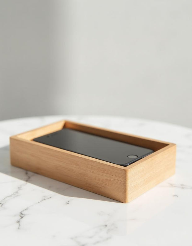 Stilte Box - houten telefoon opbergdoos voor digital detox