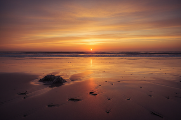 rustgevende foto, maar misschien iets minder licht, maar meer met ondergaande zon of iets van een strand, maar niet te licht